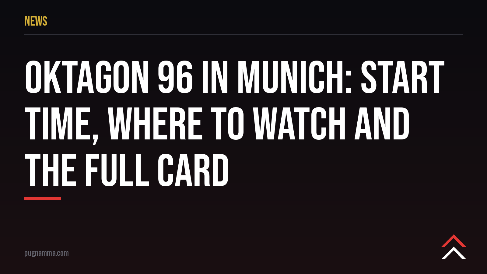 Oktagon 96 u Münchenu: početak, gdje gledati i cijela kartica